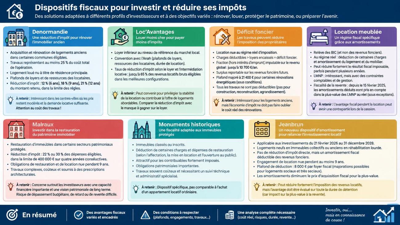 Tous les dispositifs fiscaux pour investir et réduire ses impôts Tous les dispositifs fiscaux pour investir et réduire ses impôts
